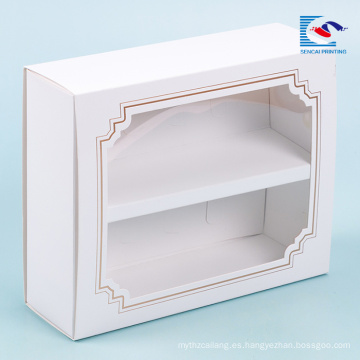 Caja de regalo de la caja de la ventana del PVC del cajón del color sólido al por mayor de Sencai.